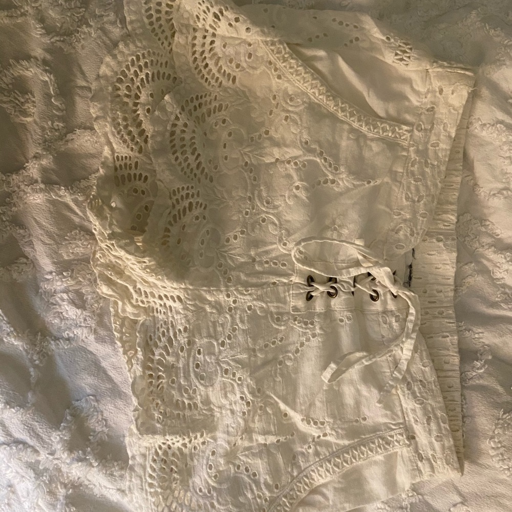 white lacy shorts